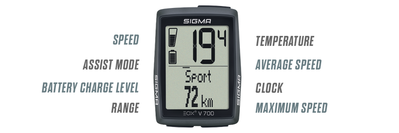 Load image into Gallery viewer, Sigma fietscomputer eox view 700
