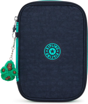 Kipling 100 pens etui blue green