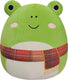 Squishmallows wendy green frog w plaid scarf 30cm plush