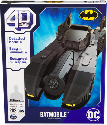 4d build dc batman - retro batmobile - 3d puzzel - 202 stuks - kartonnen bouwpakket