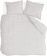 Walra dekbedovertrek crossed lines - 200x220 - 100% katoen (bci) - beige