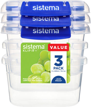 Sistema klip it + set van 3 voorraaddozen