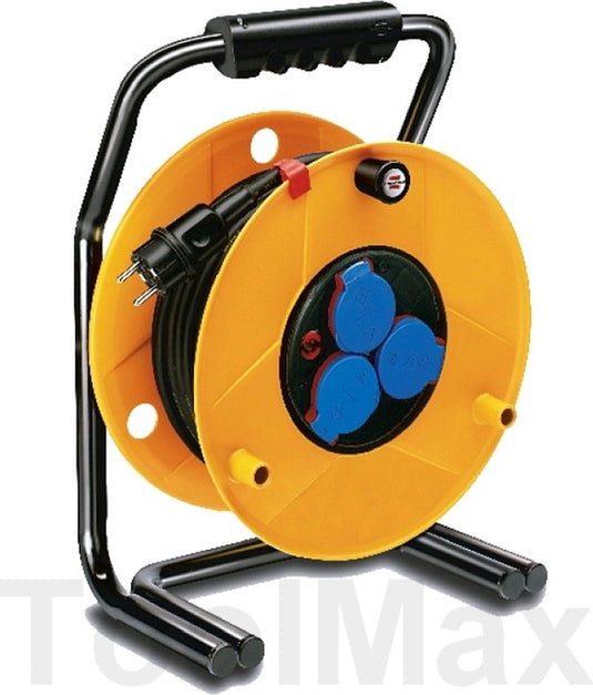 Brennenstuhl brobusta ip44 kabelhaspel, 40 m, speciaal kunststof, voor gebruik buitenshuis, made in germany, geel