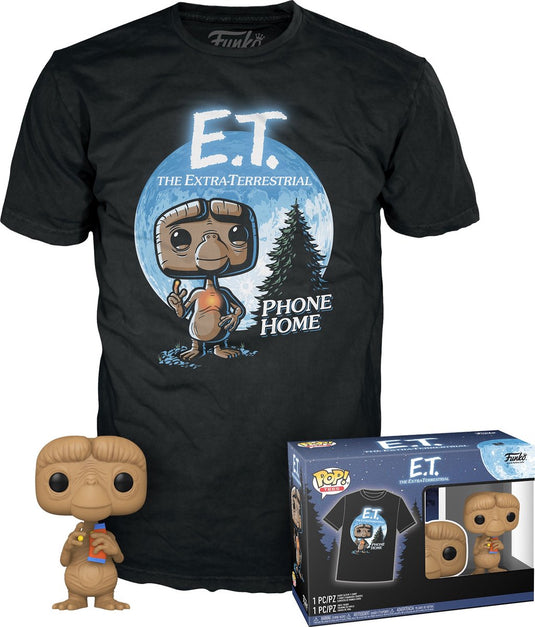 Funko e.t. verzamelfiguur tshirt set -m- pop! tee box e.t. with candy zwart