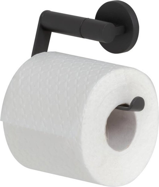 Tiger noon - wc rolhouder zonder klep - toiletrolhouder - zonder boren - boren of lijmen - zwart