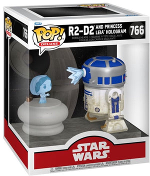 Funko star wars r2-d2 and princess leia hologram (pop! deluxe) vinylfiguur 766 unisex pop! - neutraal - standard