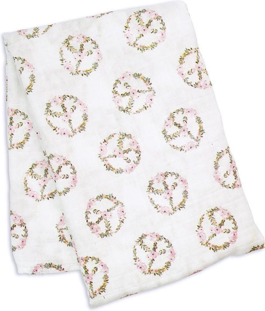 Lulujo - hydrofiele doek - swaddle - bamboo - 120x120 cm - peace