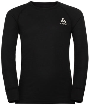 Odlo active warm lange mouwen thermoshirt kinderen - zwart - maat 152