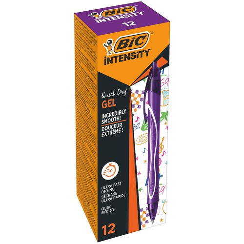 Bic gelpen gel-ocity sneldrogend 0,30 mm paars