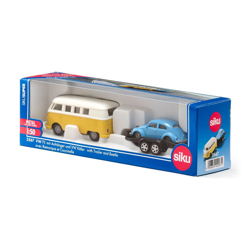 Load image into Gallery viewer, Siku vw t1 aanhangwagen een kever 2567
