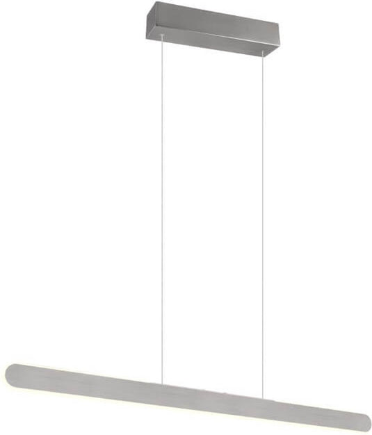 Trio helios - hanglamp - geborsteld aluminium - incl. 1x smd 28w - 4 niveaus touchschakelaar - aanpasbare lichtkleur