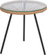 Arti casa bijzettafel acapulco - salontafel met glasblad en metaal - bijzettafeltje voor woonkamer - ø45 x 45 cm - modern design