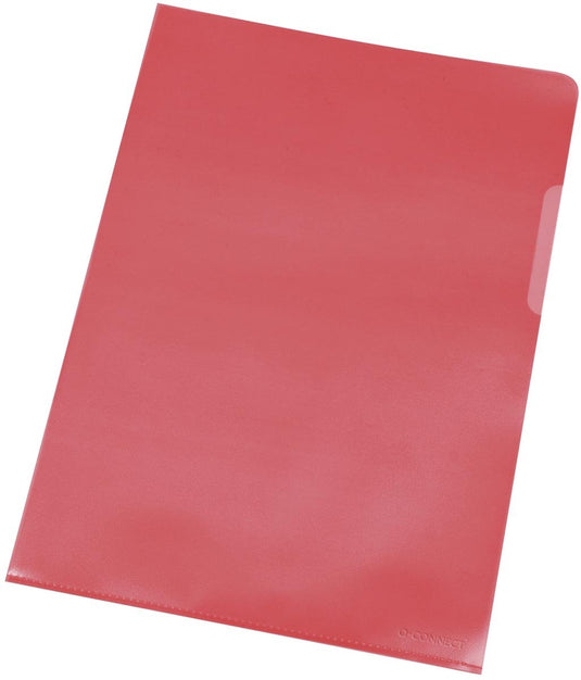 Q-connect l-map | rood | 120 micron | pak van 10 stuks