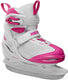 Roces – moody ice x girl – verstelbare schaatsen – schaatsen kinderen – wit roze – extra enkelsteun comfort fit – maat 30-35