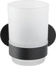 Wenko turbo-loc® tandenborstelbeker orea uno rvs zwart mat - tandenborstelhouder - bevestigen zonder boren - zelfklevend - 10 jaar garantie