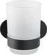 Wenko turbo-loc® tandenborstelbeker orea uno rvs zwart mat - tandenborstelhouder - bevestigen zonder boren - zelfklevend - 10 jaar garantie