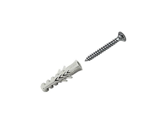 Celo 1015374 - 20 nylon pluggen f + sps 4 mm + schroeven 502614 | 5 stuks