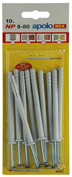 Celo 1015393 - 10 nylon nagelpluggen np 502662 6x80mm | 5 stuks