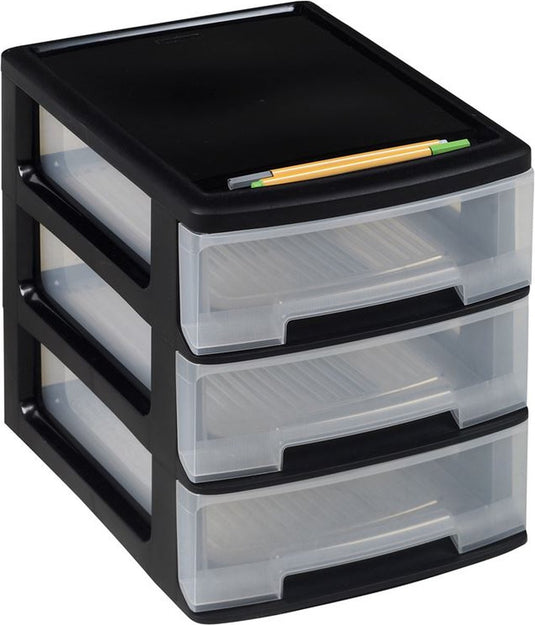 Curver babel ladesysteem a4 - 3x5l - 35x26,5x31,3 cm - zwart