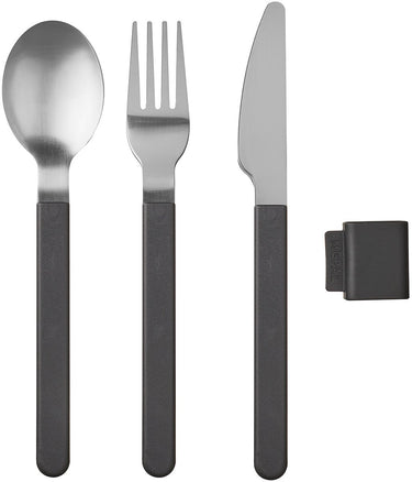 Mepal bestekset silueta - 3-delig - reisbestek - nordic black