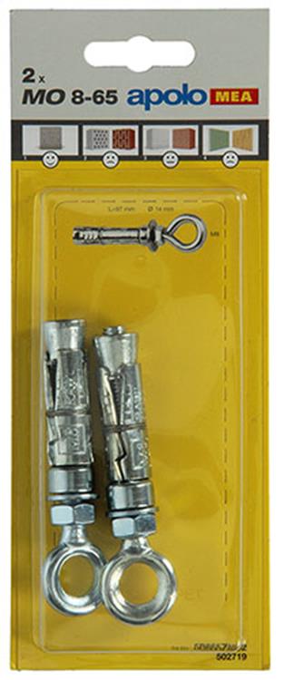 Load image into Gallery viewer, Celo 1003160 - 2 expansieankers mo 14mm + oogbout 8x65mm 502719 | 5 stuks
