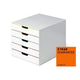 Ladekastje durable varicolor mix 5 a4 wit