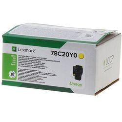 Tonercartridge lexmark cx522 78c20y0 geel