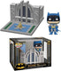 Funko pop town hall of justice with batman vinyl figure