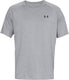 Under armour ua tech 2.0 ss tee-gry heren sportshirt - steel light heather - zwart