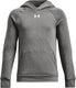 Under armour ua rival fleece hoodie unisex sporttrui - grijs - wit