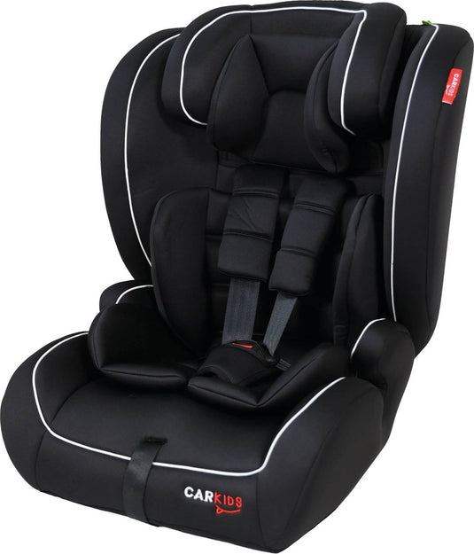 Carkids i-size autostoeltje luca - voldoet aan i-size r-129 norm - voor kinderen van 76 tot 150cm - verstelbare hoofdsteun - zwart wit