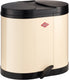 Wesco eco-verzamelaar prullenbak | 30 liter | duo pedaalemmer (2x15 liter) | metaal - amandel | afvalscheiding - made in germany