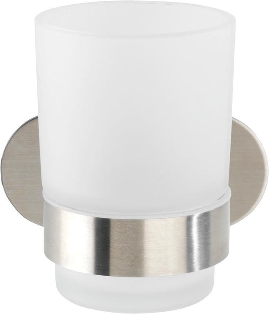 Wenko turbo-loc® tandenborstelbeker orea uno rvs mat - tandenborstelhouder - bevestigen zonder boren - zelfklevend - 10 jaar garantie