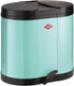 Wesco eco-verzamelaar prullenbak | 30 liter | duo pedaalemmer (2x15 liter) | metaal - mint | afvalscheiding - made in germany