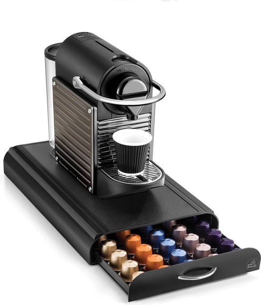 Cep luxe capsule houder met lade - opbergelement - tbv nespresso cuphouder- machine standaard - 50 cups
