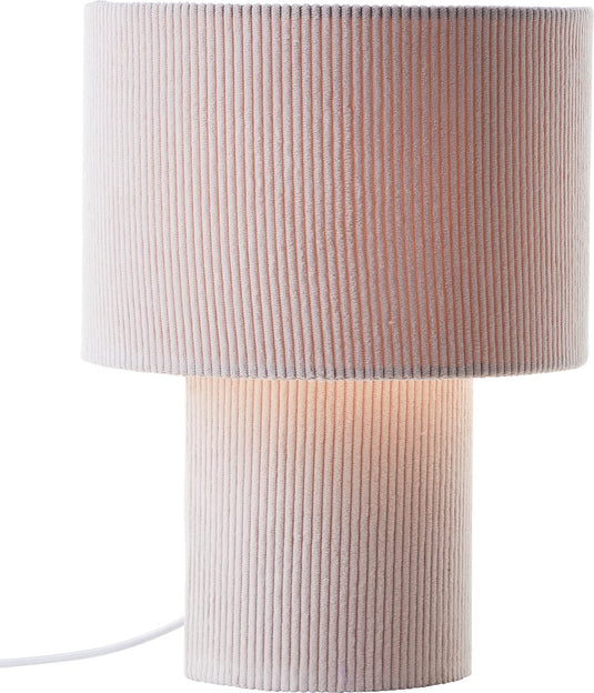 Brilliant tony - tafellamp - e27 max 1x25w - ribstof - wit