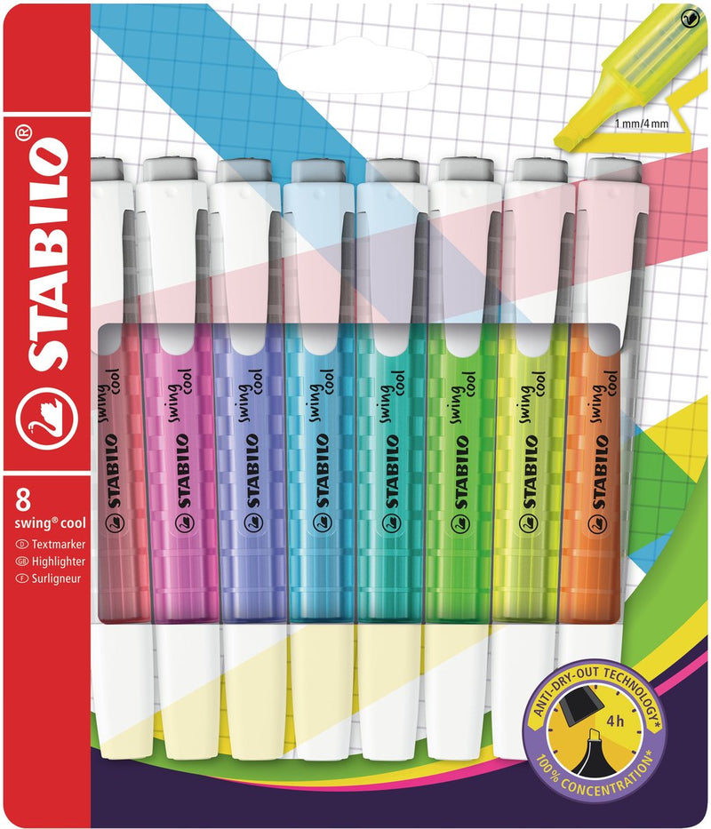 Load image into Gallery viewer, Stabilo swing cool - markeerstift - set met 8 stuks
