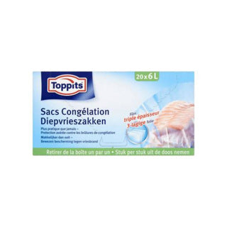 Melitta toppits diepvrieszakjes 6ltr 20 stuks