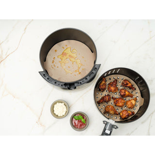 Load image into Gallery viewer, Nostik airfryer bakvellen 2 stuks rond dia 23,5cm | 12 stuks
