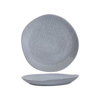 Dinerbord woven textile grijs ø27cm | 6 stuks