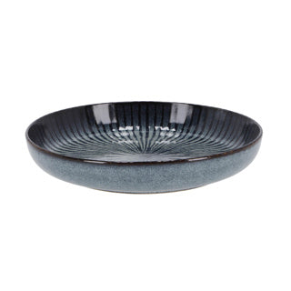 Load image into Gallery viewer, Cosy trendy bord diep d24xh4,3 cm atlantis stripe | 4 stuks
