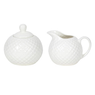 Melk en suikerpot diamond porselein