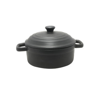 Ovenschaal mat zwart ø15,5x5,5cm 500ml | 12 stuks