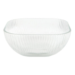 Schaaltje lines vierkant 11,7x11,7x5,3 cm glas | 6 stuks