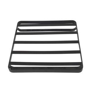 No brand onderzetter zwart 18x18x2,5cm | 6 stuks