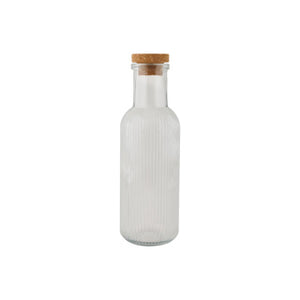Fles raya 1l transparant met kurk | 2 stuks