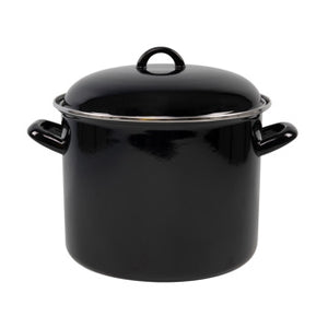 No brand soeppan 24cm 8ltr emaille zwart