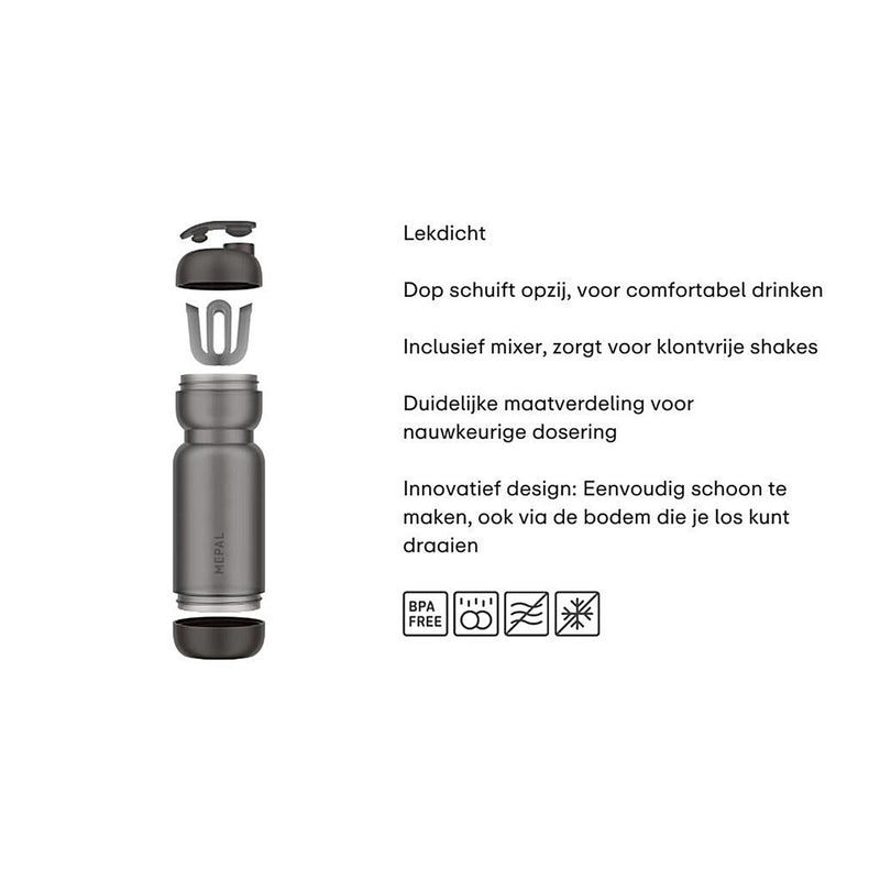 Load image into Gallery viewer, Mepal shakebeker 800ml graphite black
