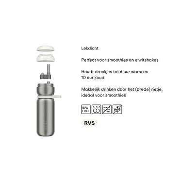 Mepal isoleerfles twist sport 600ml - moss green