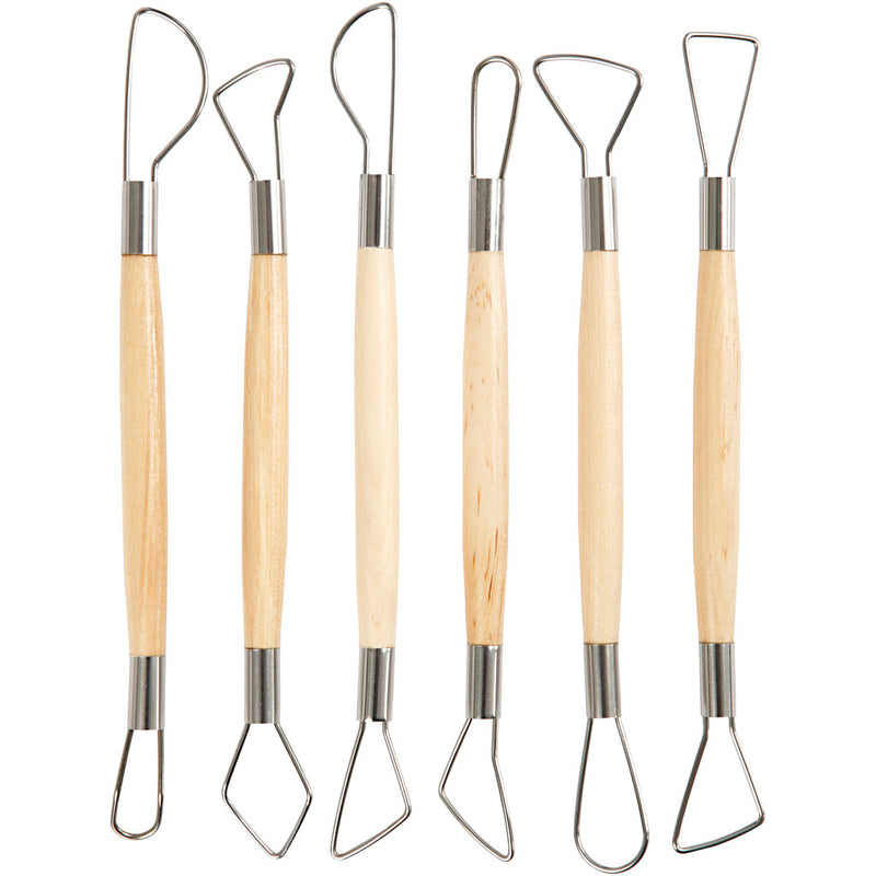 Load image into Gallery viewer, Kleilusgereedschappen, ronde kanten, l: 20 cm, 6 stuk 1 doos
